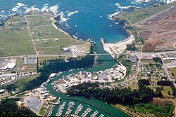 Fort Bragg California aerial view